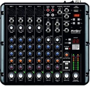 MadBoy® BLENDER-642U karaoke/audiomixer + USB-spelare