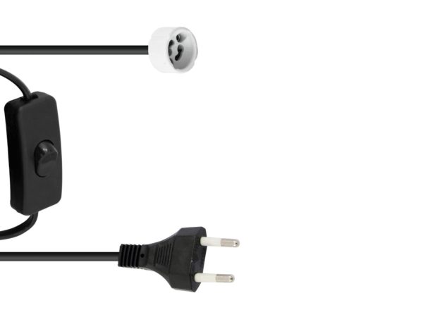 EUROLITE GU-10 Socket Strömkabel, Kontakt, Switch