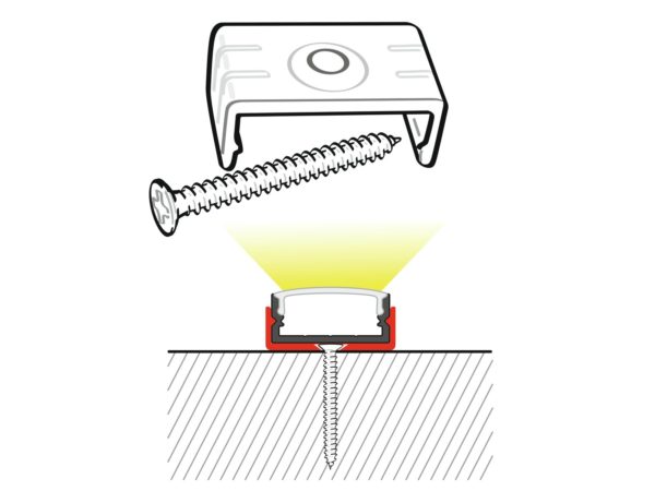 EUROLITE Monteringsfäste för U-profil 20mm plast - Bild 3