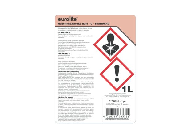 EUROLITE SMOKE FLUID -C- Standard, 1l rökvätska - Bild 3