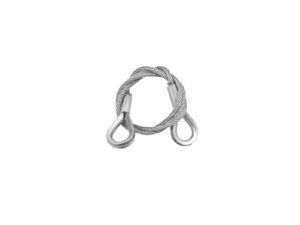 EUROLITE Stålrep 600x3mm silver med fingerborg